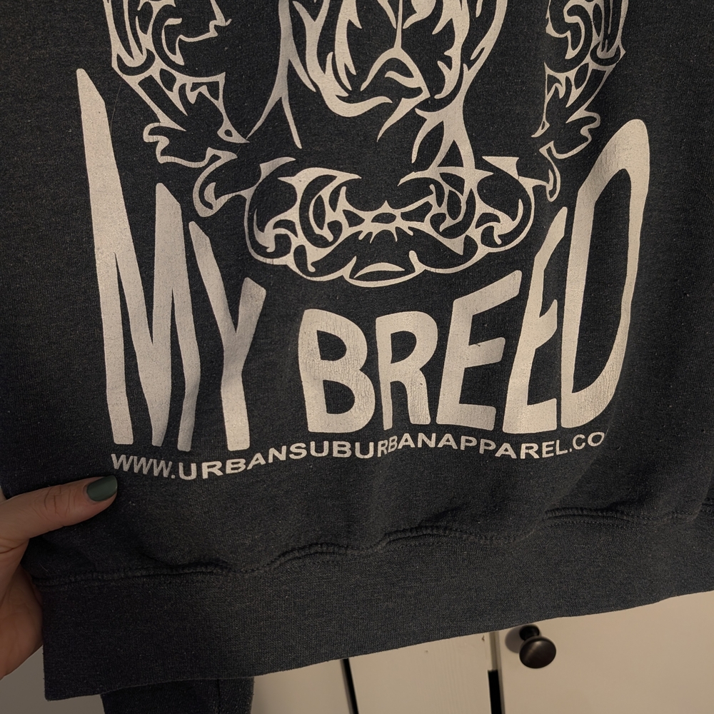 Gildan Charcoal Graphic Sweater - Picture 3 of 3